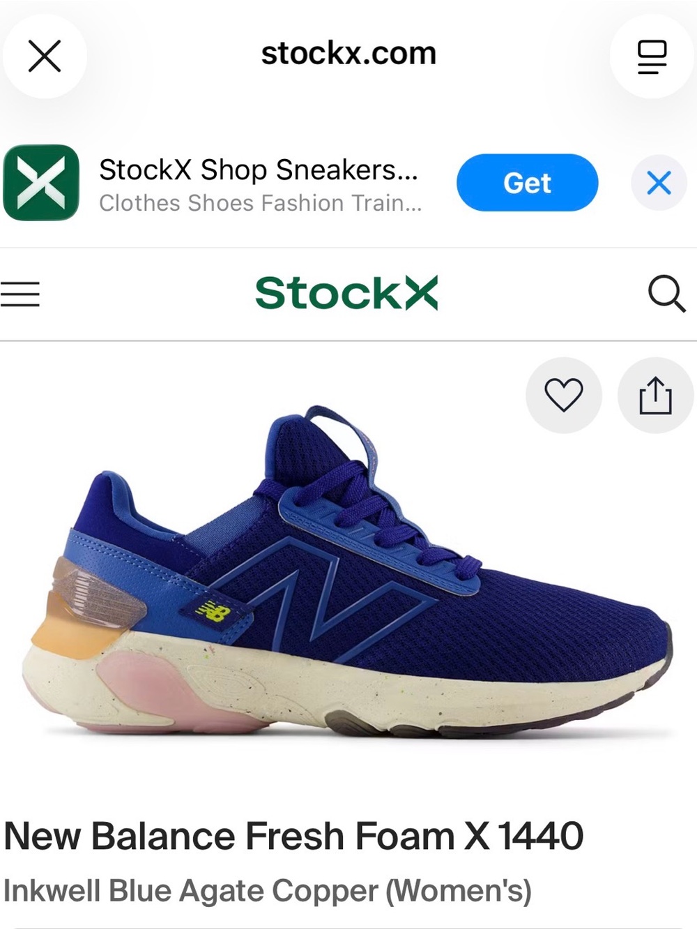 New Balance Fresh Foam X 1440 Women’s Size 11 Wide D Blue Running Shoes NWT